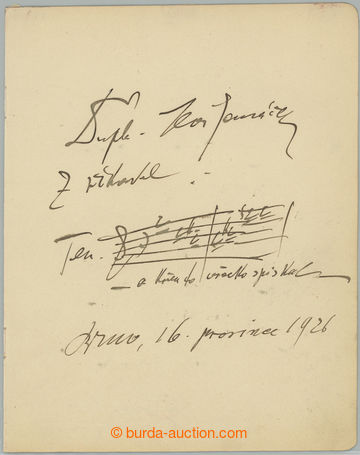 241590 - 1926 JANÁČEK Leoš (1854–1928), important Czech composer