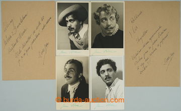 242029 - PIVEC John (1907-1980), slavný Czech actor, comp. of 4 por