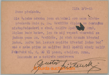 242035 - 1945 FRIŠTENSKÝ Gustav (1879–1957), Czech wrestler, auto