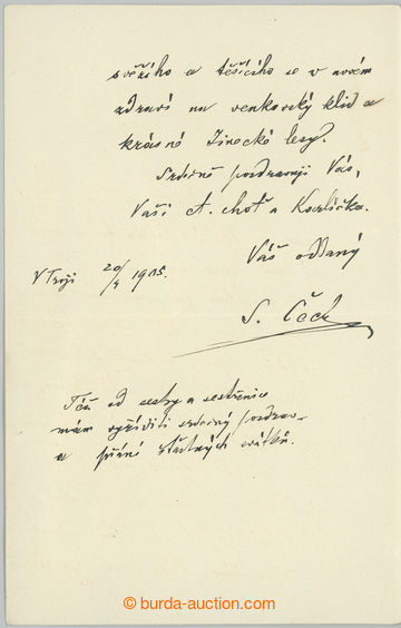 242051 - 1905 ČECH Svatopluk (1846–1908), important Czech poet and