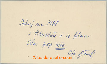242086 - 1967 PAVEL Ota (1930-1973), Czech prose-writer, journalist a