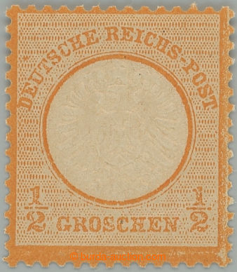 242323 - 1872 Mi.18, Orlice velký štít ½Gr oranžová; bezvadný