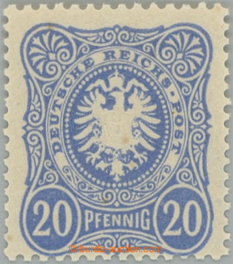 242352 - 1880 Mi.42Iba, Orlice 20 Pfenning světle ultramarínová; s