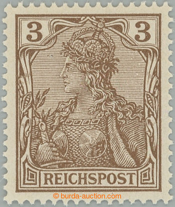 242368 - 1900 Mi.54b, Germania REICHSPOST 3Pf dunkelorangebraun; svě
