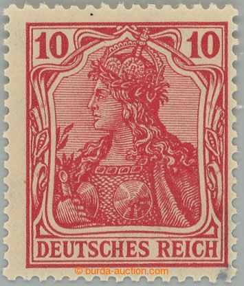 242384 - 1905 Mi.86Id, Germania 10Pf orangerot, Friedensdruck s průs
