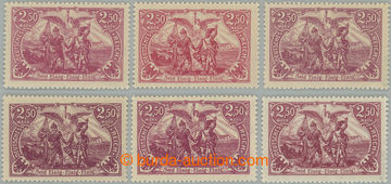 242408 - 1920 Mi.115a-f, Výjevy 2,50M, kompletní sestava všech 6 o