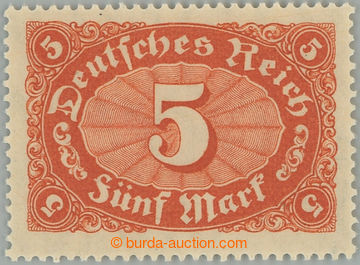 242415 - 1921 Mi.174c, Číslice 5M rotorange; bez nálepky, obvyklé