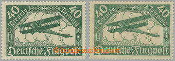 242420 - 1919 Mi.112a, 112b, Letecká 40Pf, základní barva dunkelbl