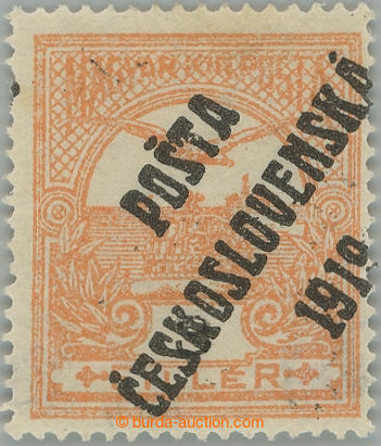 242647 - Pof.91, 3f oranžová / černá, II. typ přetisku; po nál