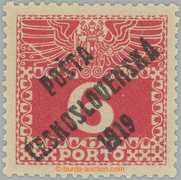 242836 - Pof.67, Velké číslice 6h červená, III. typ; po nálepc