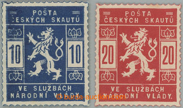 242842 - 1918 Pof.SK1-SK2, Skautské 10h modrá a 20h červená; svě
