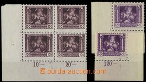 24341 - corner blk-of-4 Pof.31A with plate mark 6, 2 pcs L and R