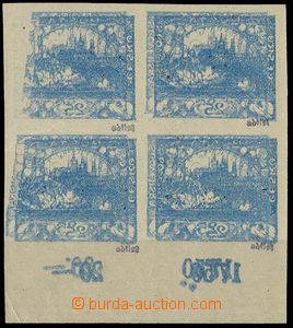 24373 - Pof.10, the bottom block of four with control-numbers and w