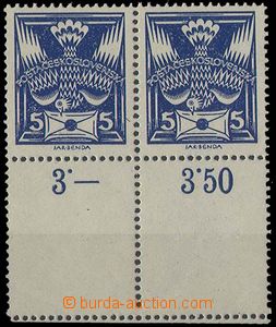24379 - 1920 the bottom double strip Pof.2x143A with control-numbers