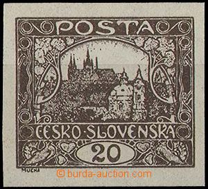 24382 - PLATE PROOF in/at dark brown color, Pof.9, paper with gum,