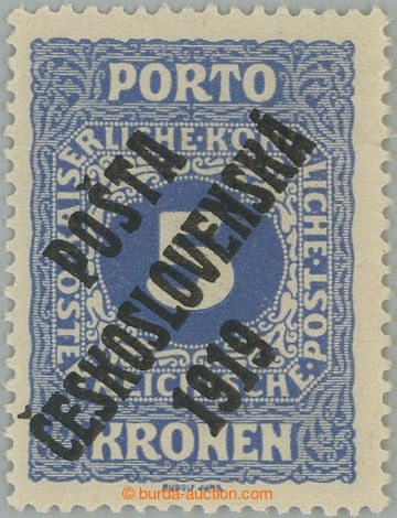 245140 - Pof.81, Malé číslice 5K modrá, II. typ; stopa po nálep