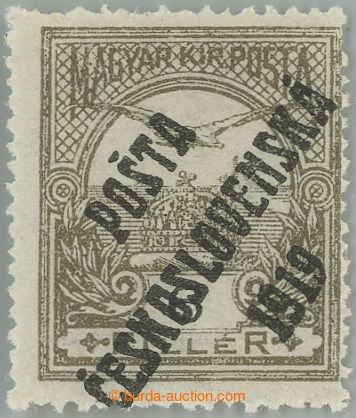 245141 - Pof.92, 6f olivová / černá, I. typ přetisku; po nálepc