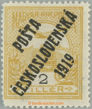 245164 - Pof.90, 2f olivová / černá, I. typ přetisku; po nálepc