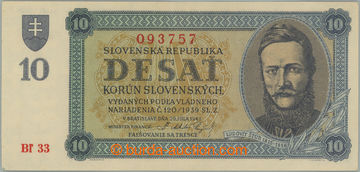 245839 - 1943 Ba.54b, 10Ks 1943, série Bľ 33; svisle přeložená,