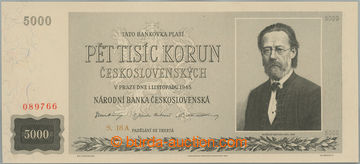 245877 - 1945 Ba.79, 5000Kčs 1945, série 18A, perforace 3 malé dí