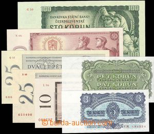 24636 - 1958 - 64 Czechoslovakia bank note/-s values 3, 5, 10, 2x25