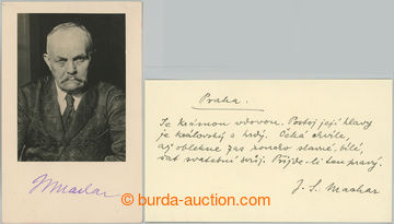 246974 - 1930? MACHAR Joseph Svatopluk (1864–1942), Czech poet, pro