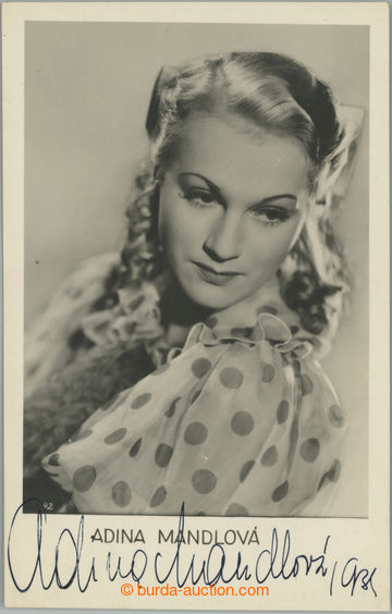 247084 - 1939 MANDLOVÁ Adina (1910–1991), slavná Czech movie actr
