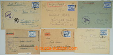 247131 - 1942-1945 sestava 3 obálek a 3 zálepek letecké PP, vše v