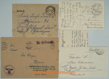 247155 - 1940-1943 SS FELDPOST / sestava 2 dopisů (1x vč. obsahu),