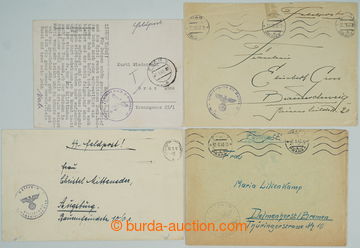 247157 - 1942-1943 SS FELDPOST / sestava 3 dopisů (1x vč. obsahu) a