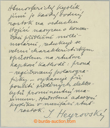 247223 - HEYROVSKÝ Jaroslav (1890–1967), Czech fyzikální chemik