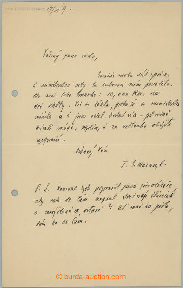 247296 - 1909 MASARYK Thomas Garrigue (1850–1937), the first Czecho