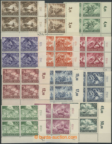 247522 - 1942-1943 VÍCEBLOKY / Mi.820-822, 823-825, 831-842, sestava