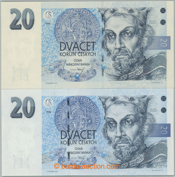 248447 - 1994 Ba.CZ10a+b, 20Kč 1994, sestava 2ks základních varian