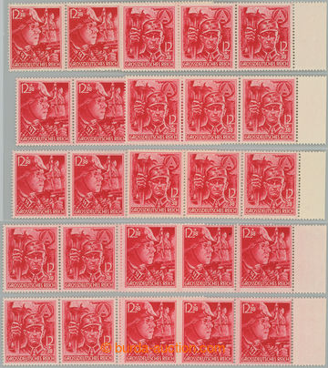 248475 - 1945 Mi.909-910, 15 sérií ve 3-páskách 12Pfg + 38Pfg SA