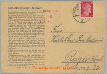248777 - 1943 KT AUSCHWITZ / úřední předtištěný skládaný dop