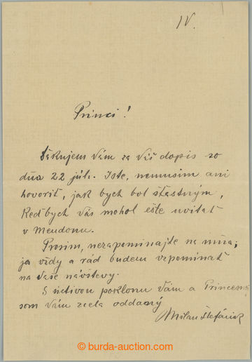 248980 - 1905-1906 ŠTEFÁNIK Milan Rastislav (1880–1919), významn