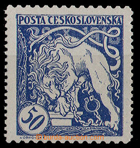 24950 - 50h blue, Pof.29D T II., very small defect in gum, exp. by