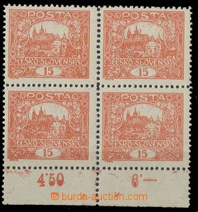 24985 - Pof.7D, the bottom block of four with control-numbers, 2x e