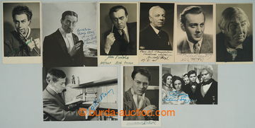 252030 - ACTORS / comp. of 9 portrait photo postcard and photos with