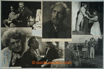 252031 - ACTORS / comp. of 6 large photos with signatures Czech of a