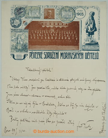 252032 - 1920 VACH Ferdinand (1860-1939), Czech composer, pedagogue,