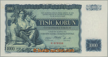 253355 - 1934 Ba.27, 1000Kč 1934, série N, perforace SPECIMEN; zcel