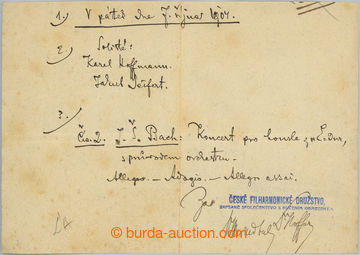 253449 - 1904 NEDBAL Oskar (1874-1930), významný český hudební s