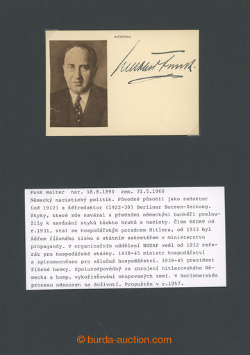 253589 - FUNK Walter (1890–1960), German Nazi politician, minister