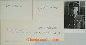 253624 - LETCI RAF / comp. of 4 paper slips with signatures Czech st
