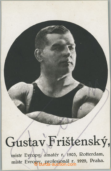 253634 - FRIŠTENSKÝ Gustav (1879–1957), Czech wrestler, autograp