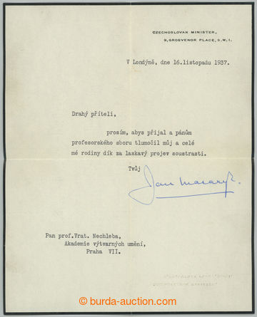 255063 - 1937 MASARYK Jan (1886–1948), československý politik, mi