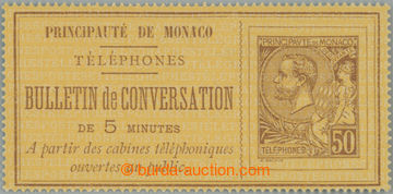255348 - 1885 Yv.TT1, phonecard 50c yellow / brown; rare and in extra