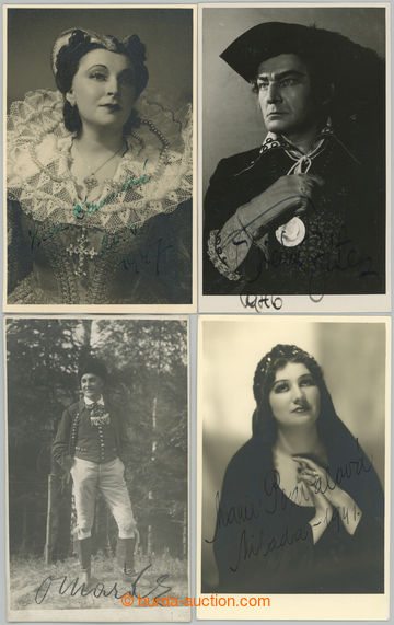 255372 - 1941-1947 OPERA / sestava 4 podpisů významných českých